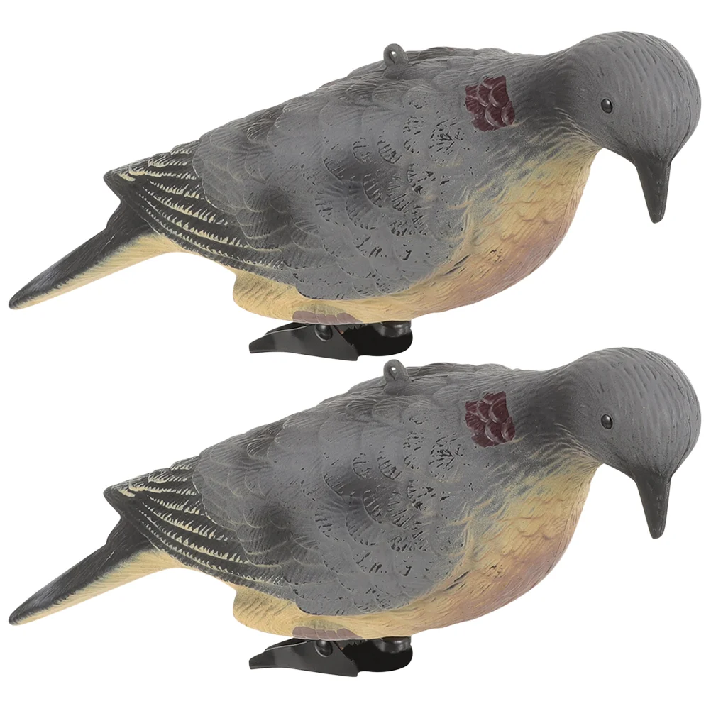 

2 Pcs Pigeon Decor Simulation Animal Model Turkey Figurine Plastic Pe Figurines