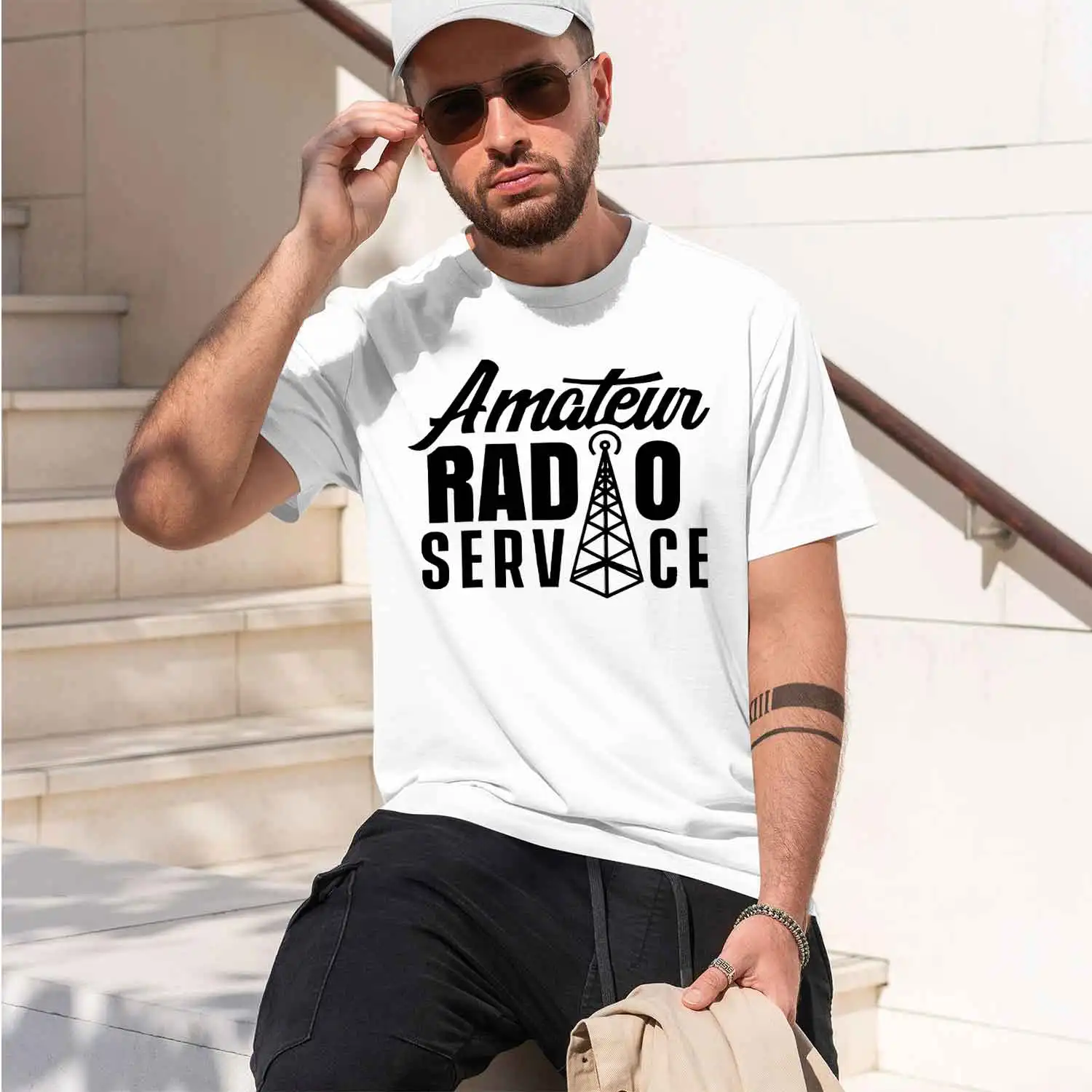 Amateur Radio Serve with Radio Antenna Graph Lightweight Hiking Multi Color Options 2026 New Model Men’s Short-sleeve crewneck T