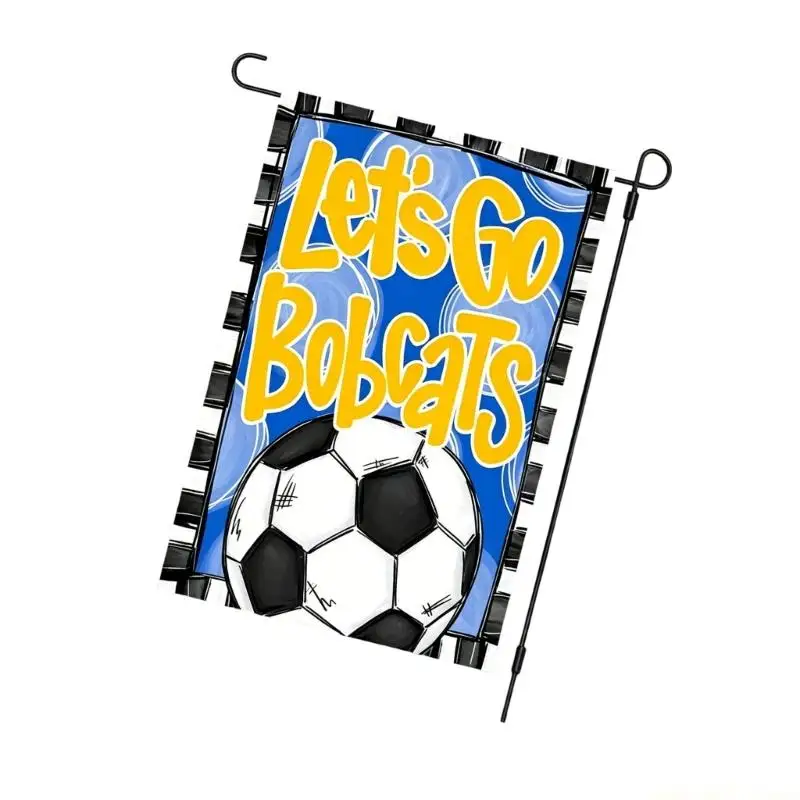 QX2E 2026 Football Championship Yard standard 30x45cm Durable Cloth Outside Decoration For House Gathering