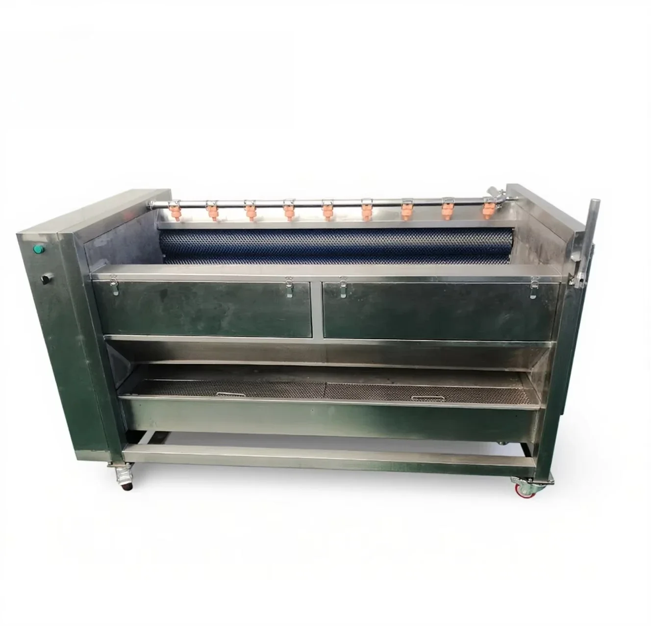 

High Efficiency Brush Cleaning Peeling Machine Stainless Steel Vegetable Fruits Washing Machine