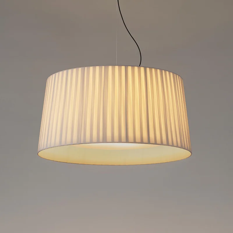 Nordic Minimalist Rotundity Fabric LED Pendant Lamps Living Room Restaurant Bedroom Study Personality Decorative Hanging Lights