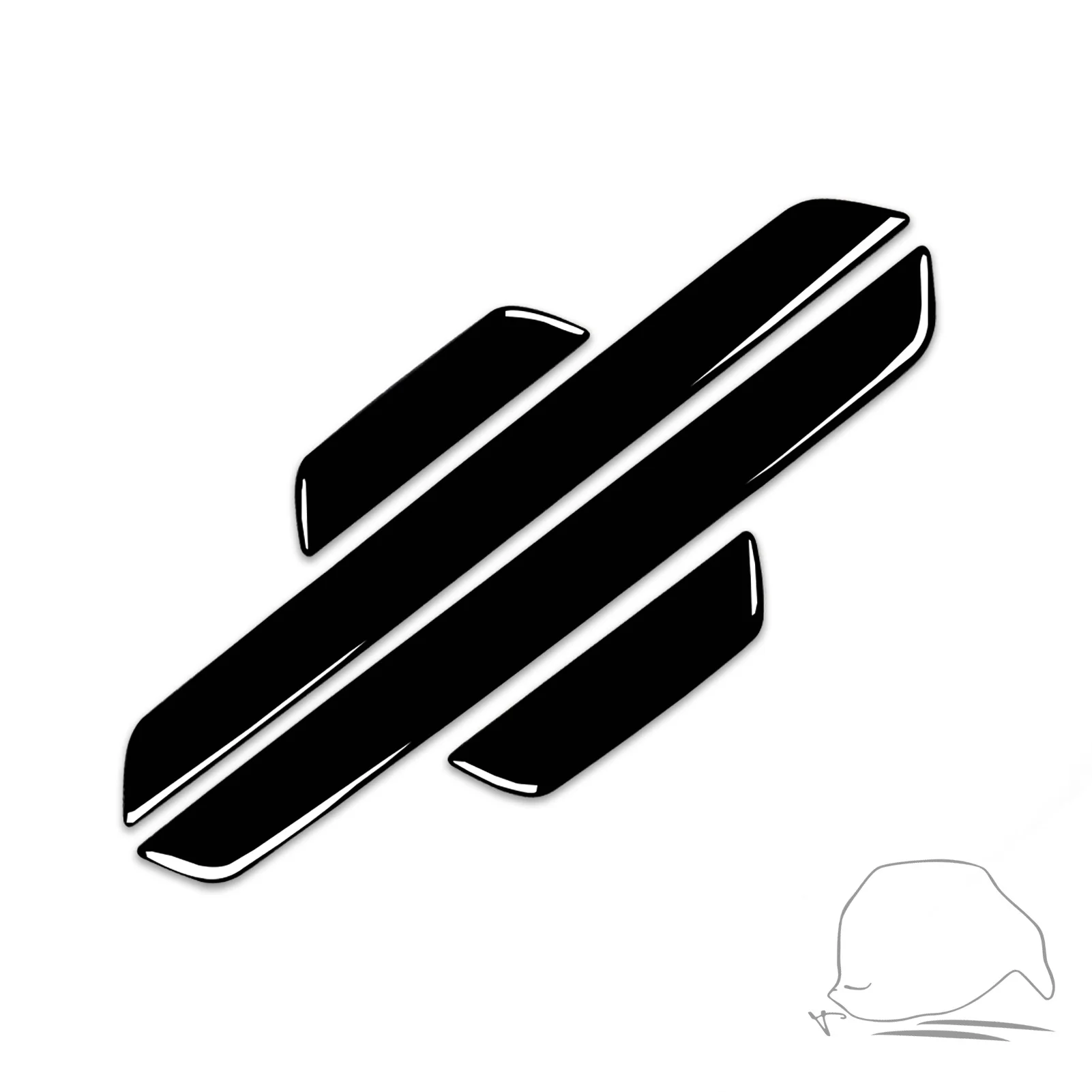 Door Sill Protector Decorative Cover Trim Decal for BMW X5 X6 Series E70 E71 2008-2014 Car Interior Accessories ABS Black