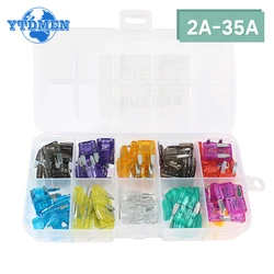 10pcs 100pcs Car Fuse Assortment Set Profile Small Size Blade Type Fuse Auto Car Truck 2A-40A with Clip
