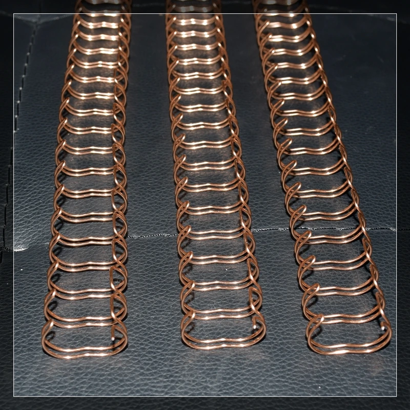 

8PCS/LOT Rose Gold A4 3:1/2:1 Pitch 6.4-38.1mm OY Double Coil Golden Double Loop Wire Calendar Binding Comb Binding Wire Rings