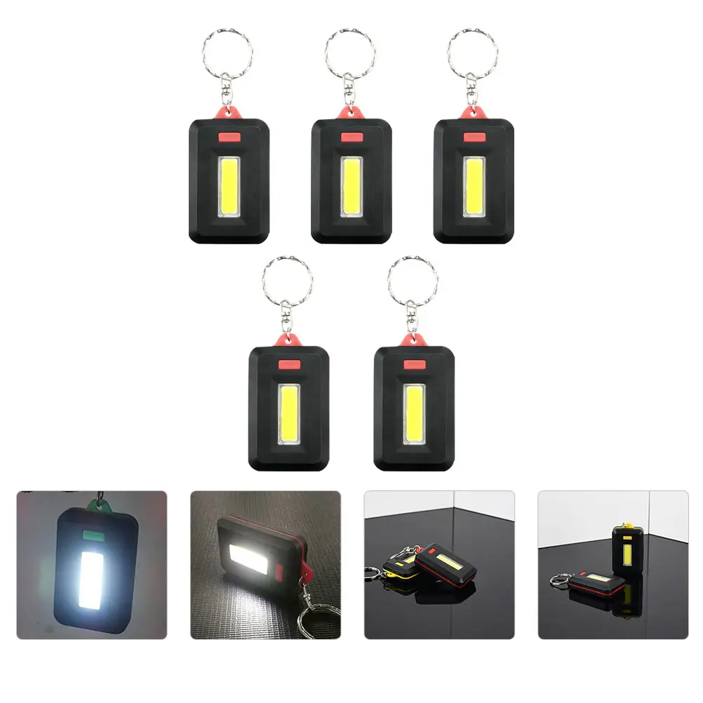 

Carabiner Light Key Chain Mini Torch LED Keychain COB Lamp Pendant Keyring with Flashlight