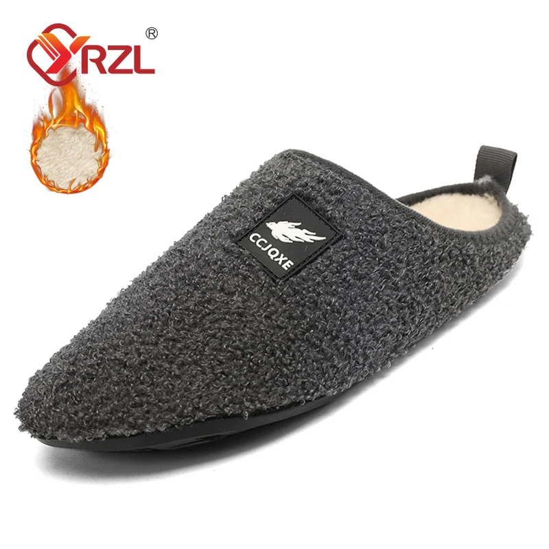 

YRZL Women Slippers Cotton Shoes Men Home Slipper Indoor Bedroom Flat Soft Bottom Slides Winter Outdoor Walk Casual Men Slippers