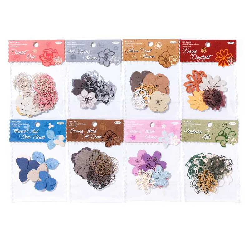 30 Pcs/pack Flower Picking Collection Series Decorative Sticker Retro Collage Scrapbooking Label Diary Album Journal Planner
