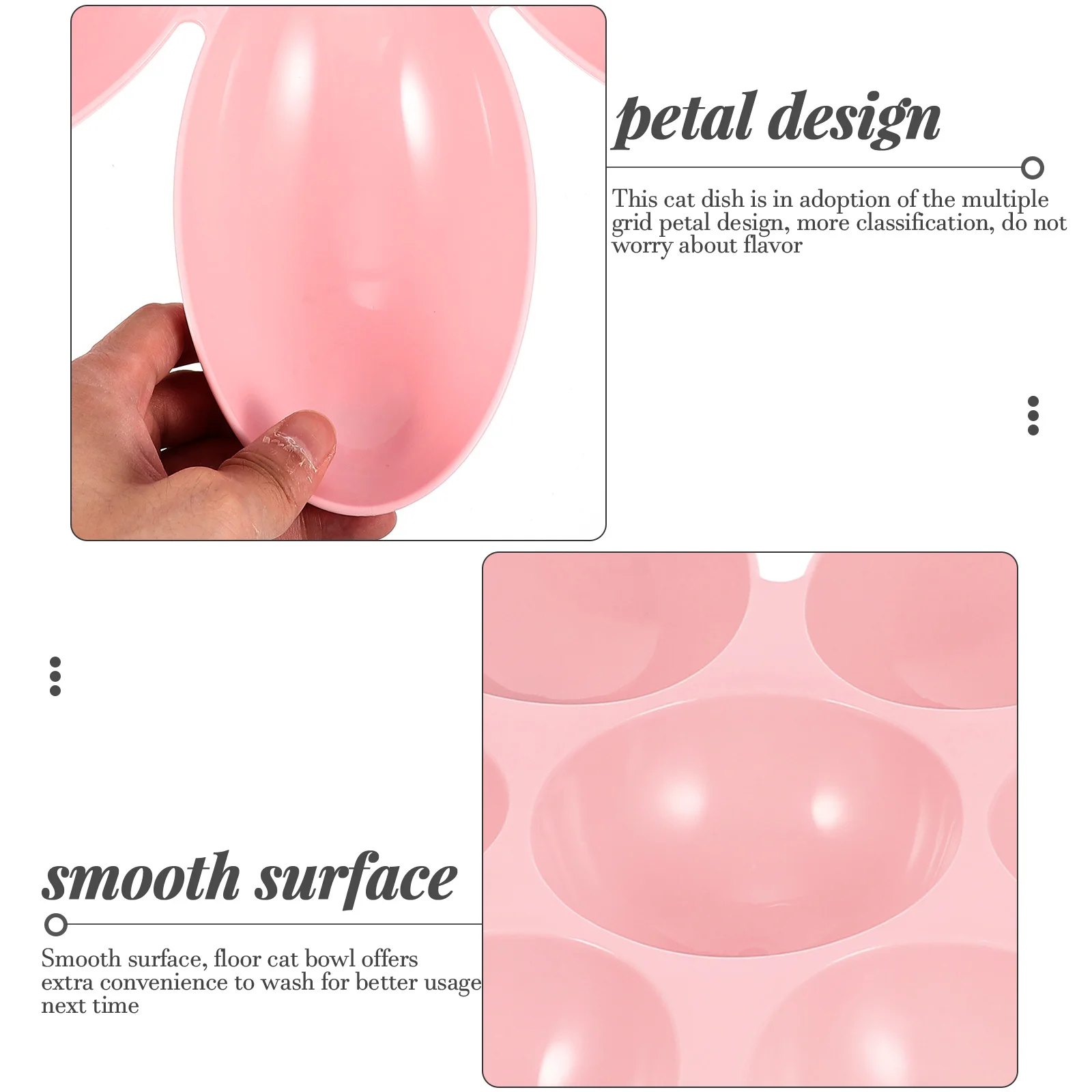 

Accessories Pet Plate Dog Feeder Dispenser Indoor Bowls with Stand Pink Abs Dishes