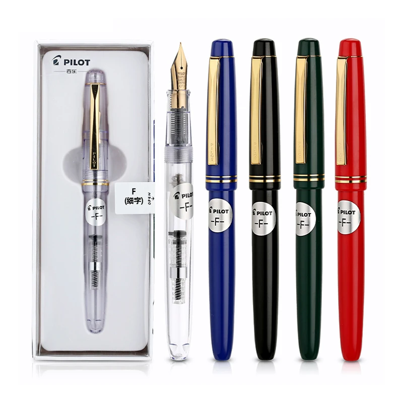 

PILOT New Original Iridium Fountain Pen FP-78G 78G+ 22k Upgraded Golden EF F M Nib Ink Converter Gift Box Replaceable Ink Pens