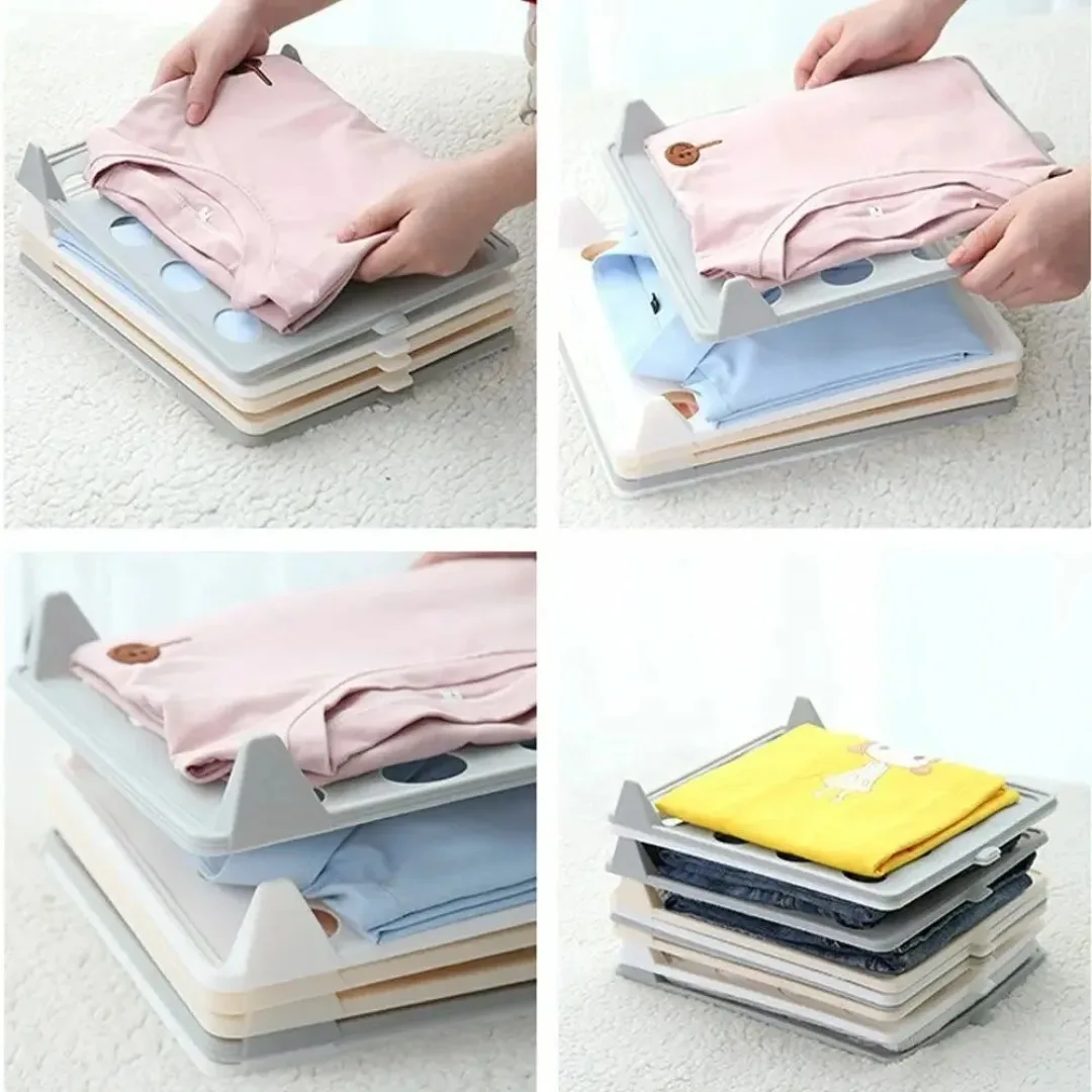 T-shirt folding storage board stackable shirt storage rack lazy folding board multifunctional portablewithhandleclothingstorage