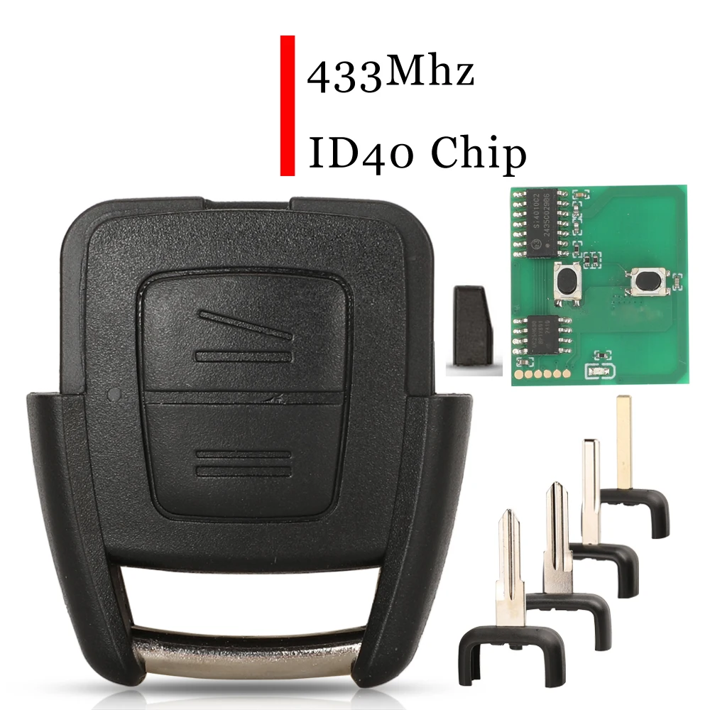 

jingyuqin 2 Buttons Car Remote Key 434Mhz ID40 Chip For Opel Zafira Astra g a Fod 93176615 BOSCH TS ASTRA System