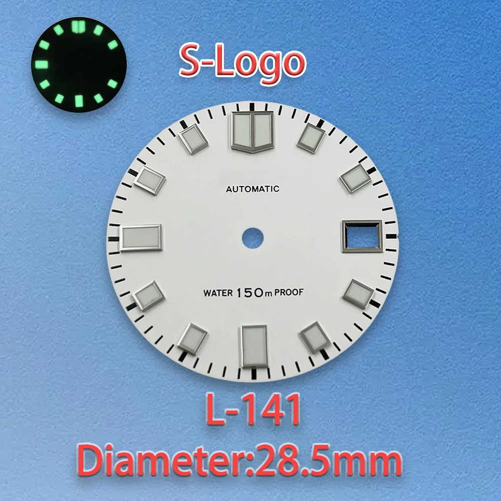 S Logo Matte Dial Fit 28.5Mm NH35/NH36/4R/7S Gerakan Jepang Menyelam Jam Tangan Berkualitas Tinggi Aksesori Modifikasi Hijau Bercahaya