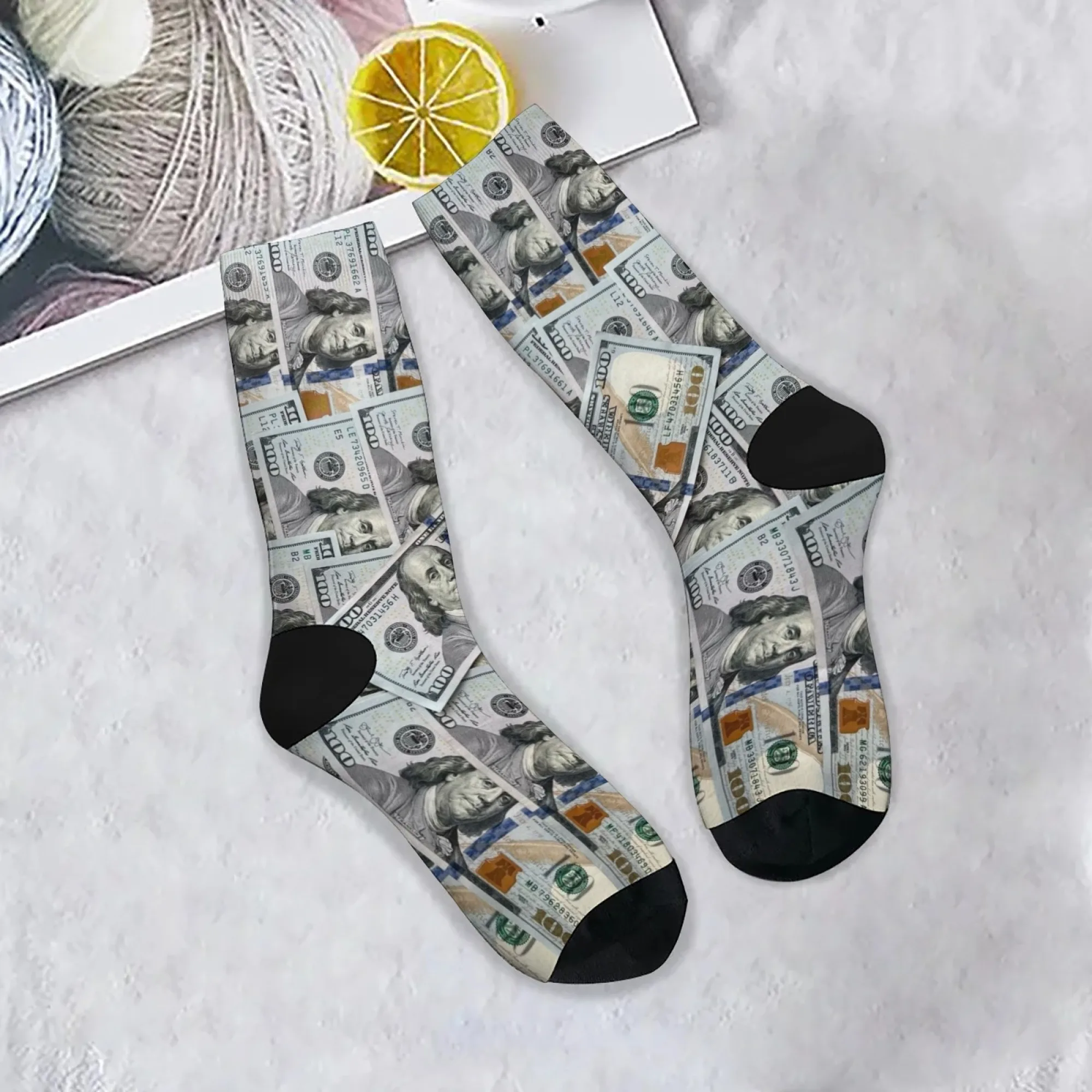 

Happy Dollar Novelty Men's Socks Retro Fashion Casual Sports Socks Breathable Anti-Slip Crazy Street Hip-Hop Funny Socks Gift
