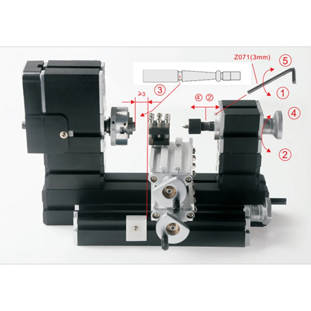 Z044MT Metal 2 Position Tool Post Lathe Tool Rest Bracket Metal Rotating Lathe Accessory