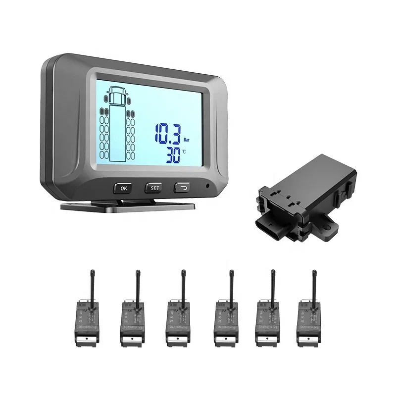 Vendita calda Autobus Camion OTR TPMS Sensore di benda interna per pneumatici Veicoli minerari Strumento di pressione dei pneumatici di fabbrica