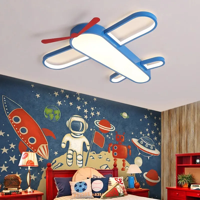 

Simple children's bedroom lights, boys' airplane rooms, cartoon personality lamps, boys' eye protection ceiling lights