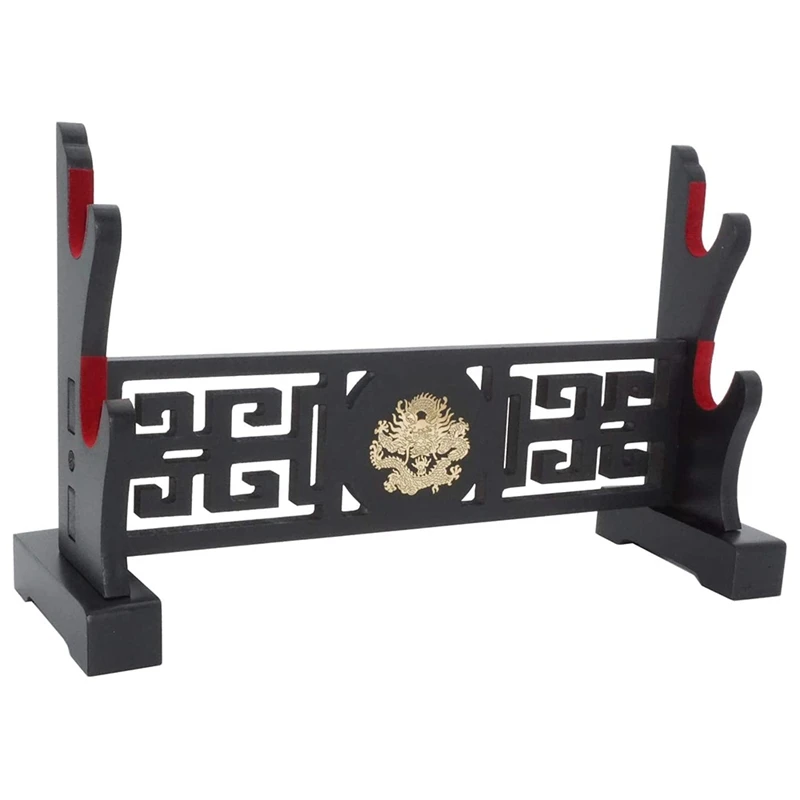 

Padded Sword Stand Display Velvet Protect Sword Rack For Katana Genji Japanese Templar Sword Stand -Dragon