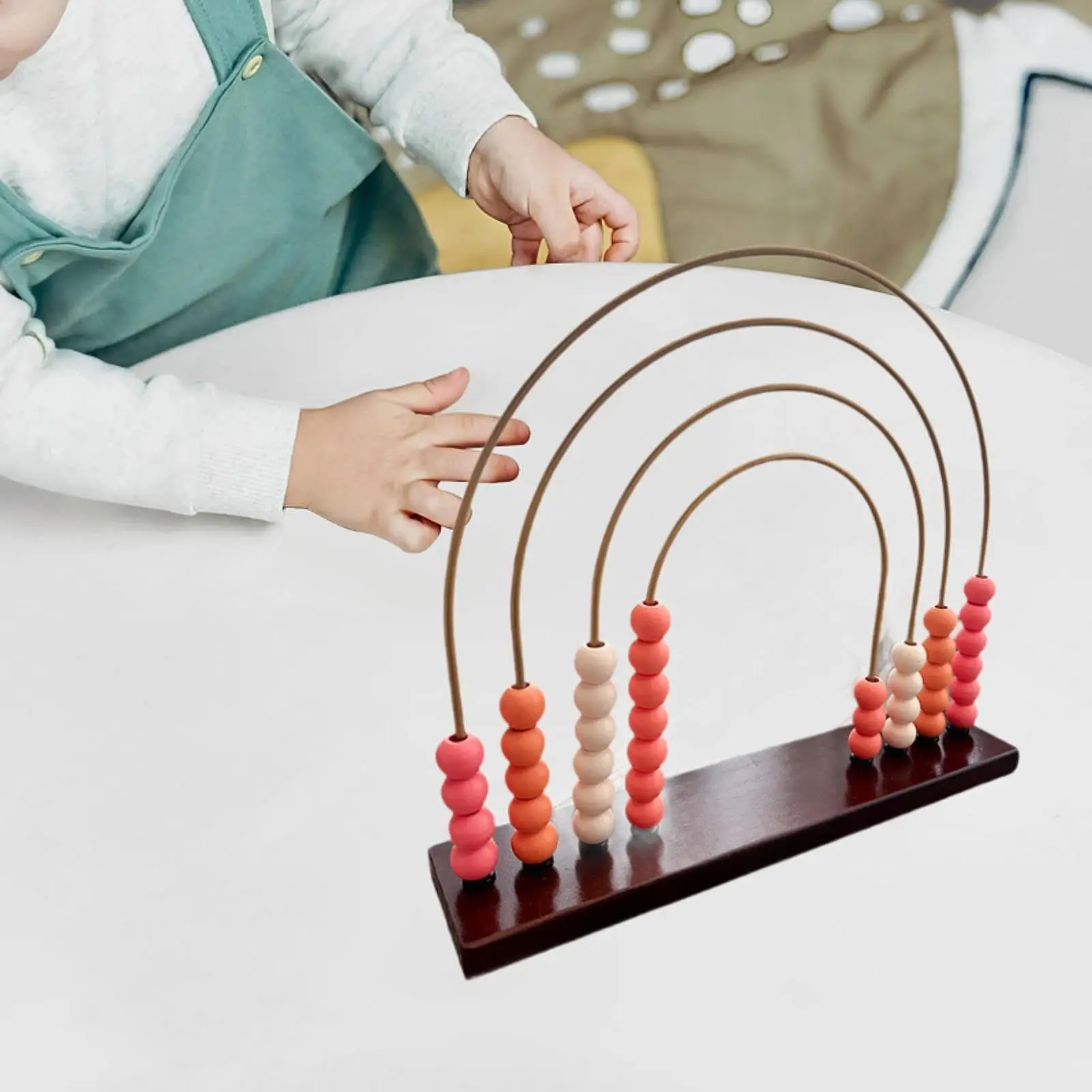 Boulier arc-en-ciel Montessori, jouet en bois avec perles colorées, jouet mathématique pour tout-petits, jouet althpour enfants