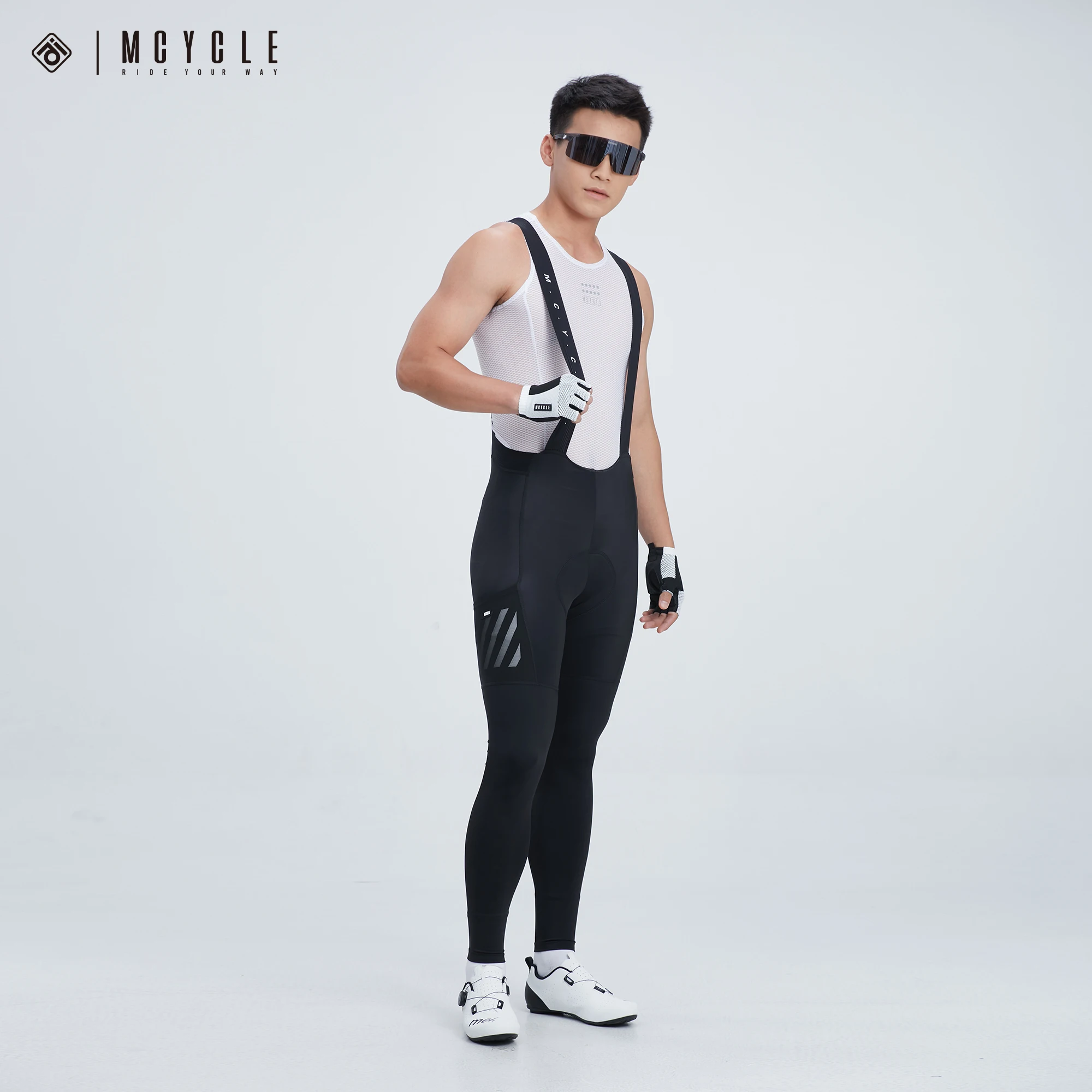 

Mcycle Wholesale Cycling Long Bib Pants Cycling Pant Seamless Legging Pockets Breathable Unisex Cycling Gel Pad Bib Tights