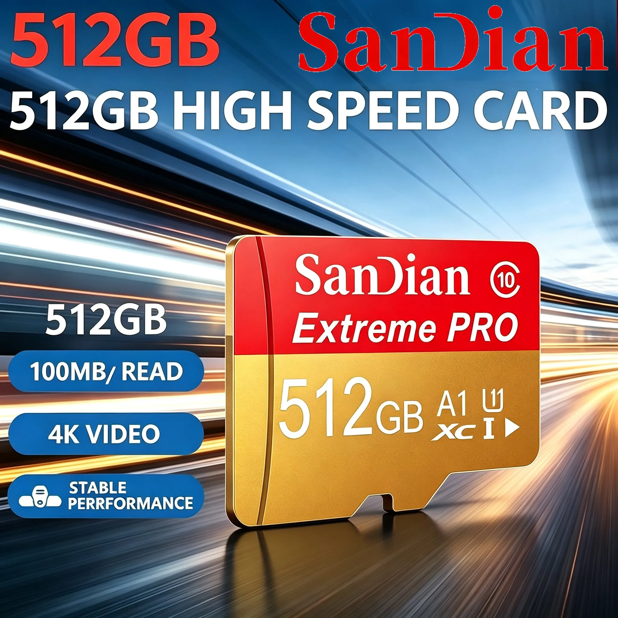 TF Cards 32GB Memory Card 128GB Micro TF SD Card 512GB SD Cards for Driving Recorder/Tablet/PC/Nintendo Switch/Baby Monitor