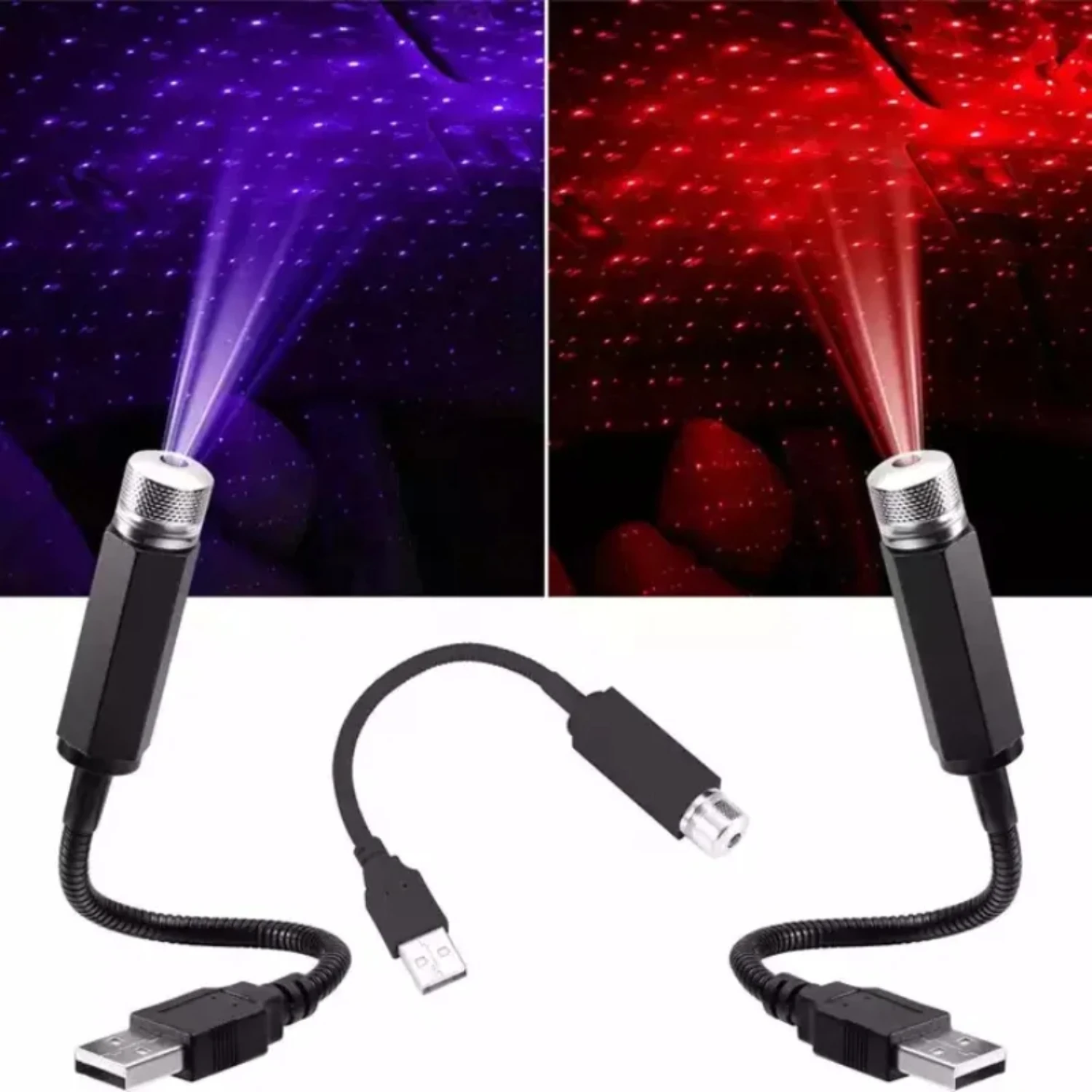 Stunning and vibrant Colorful USB Laser Star Caps Projection Lamp for Room, Christmas Party, Car Interior Decoration - Beautiful