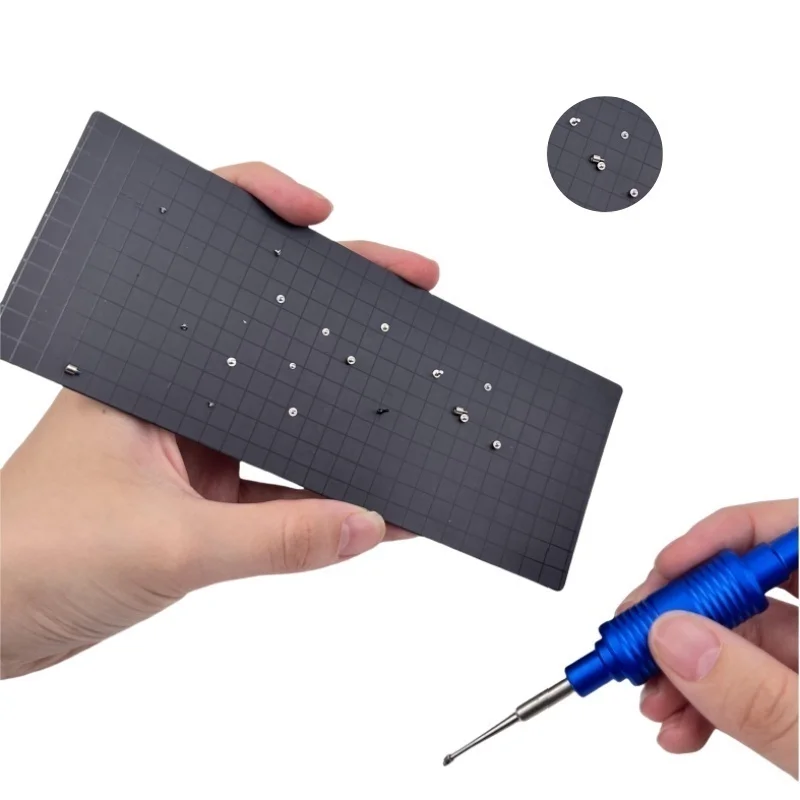 165x65mm Black Magnetic Screw Pad Storage Mat Work Pad Mobile Phone Repair Small Screws Storage Phone Repair Tool