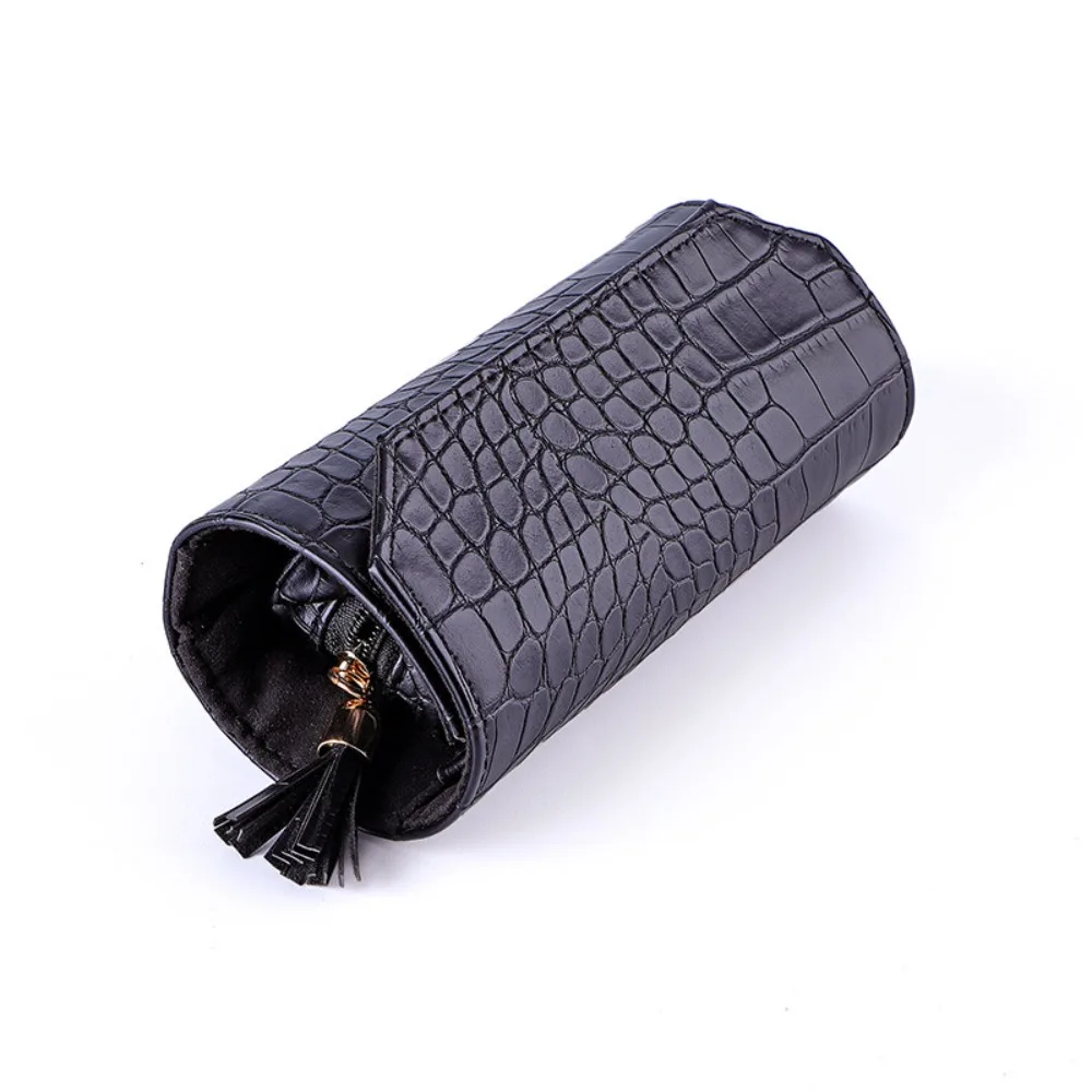 

Alligator Pattern Leather Jewelry Case Large Capacity Anti Bumping Portable Jewelry Boxes Ring Earrings Detachable