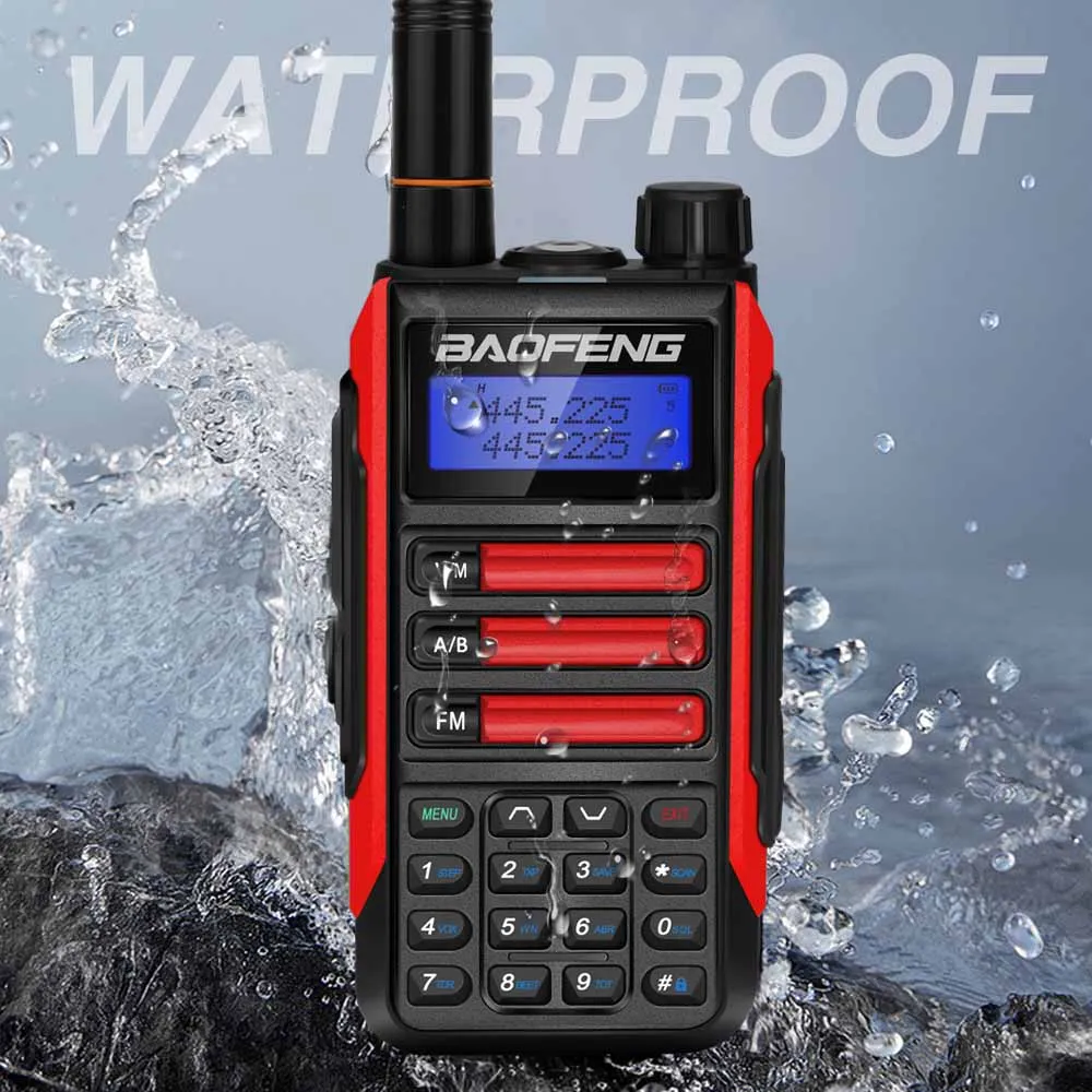 Venda quente baofeng Uv-16plus walkie-talkie 10w antena de alta potência portátil usb transceptor de longo alcance à prova dtwo água rádio em dois sentidos