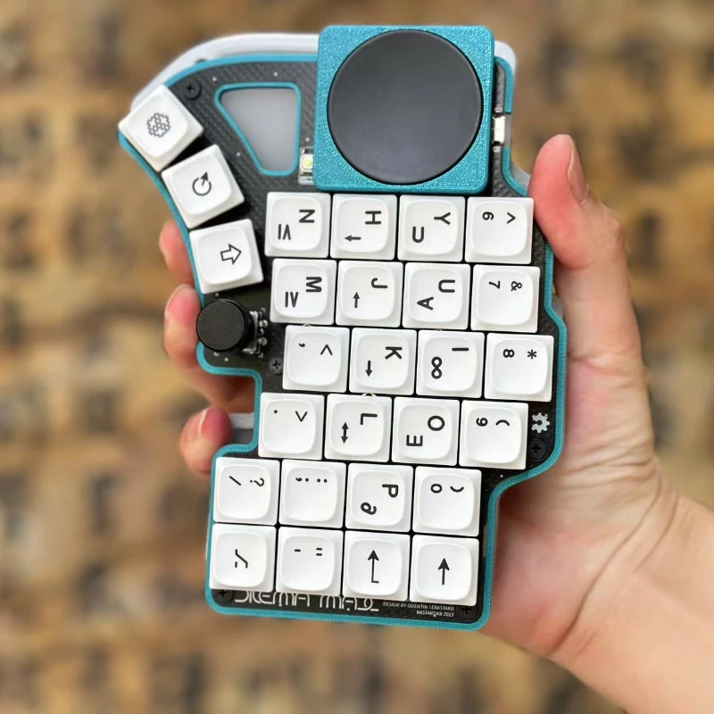 Custom Wired Split Keyboard Kit Dilemma Max RGB Hot Swap FDM Knob Touchpad VIA MX Choc V1 Switch Simulate Mouse Accessories