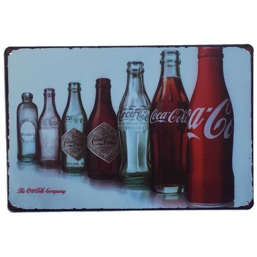 Evolution Set Tin Sign Coke Bottles Shed Garage Man Cave 30cmx20cm --Tin Sign