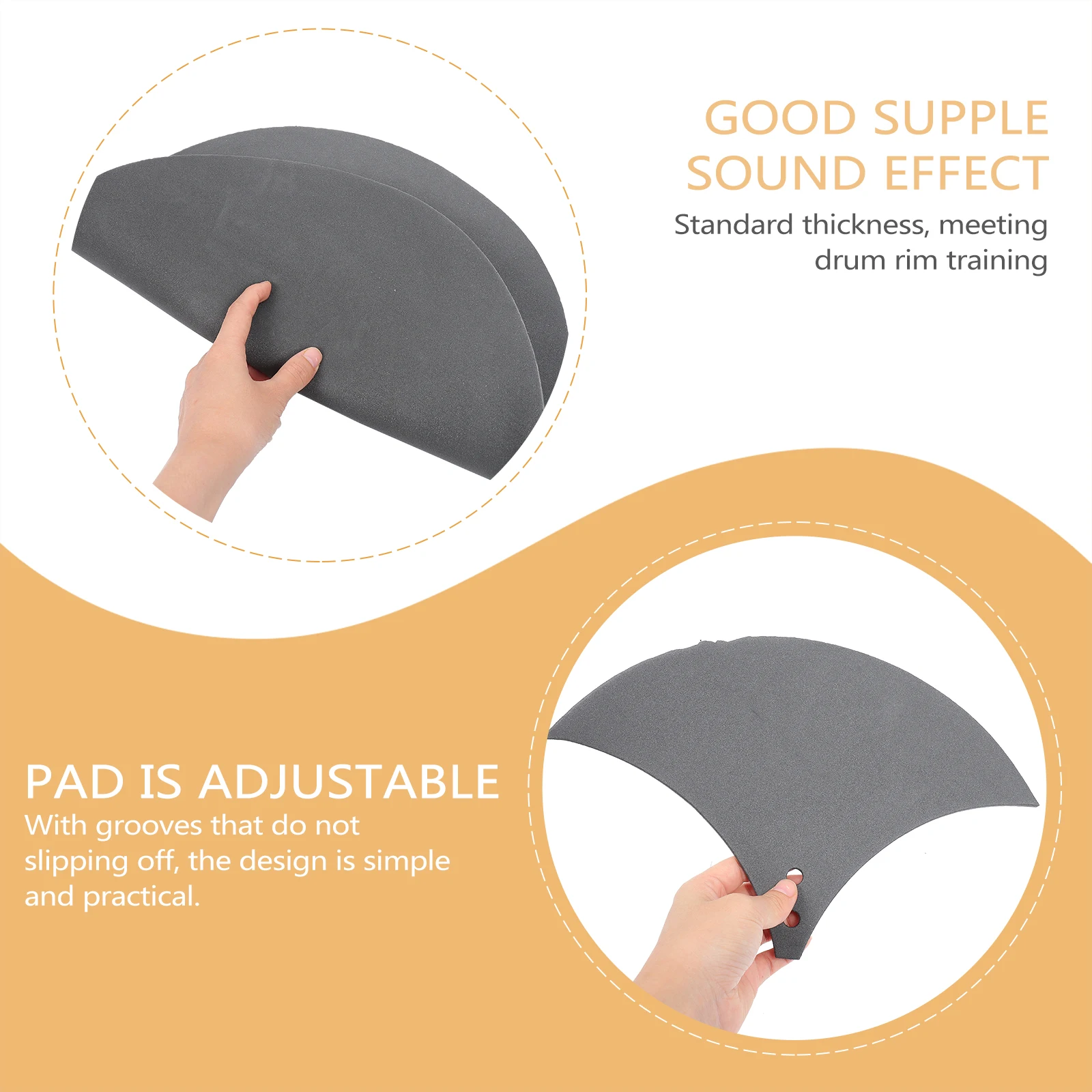 

14pcs Mute Set Black Adjustable Dampening Pads Cushions For Drum Accessories Groove Design Drum Head Pads