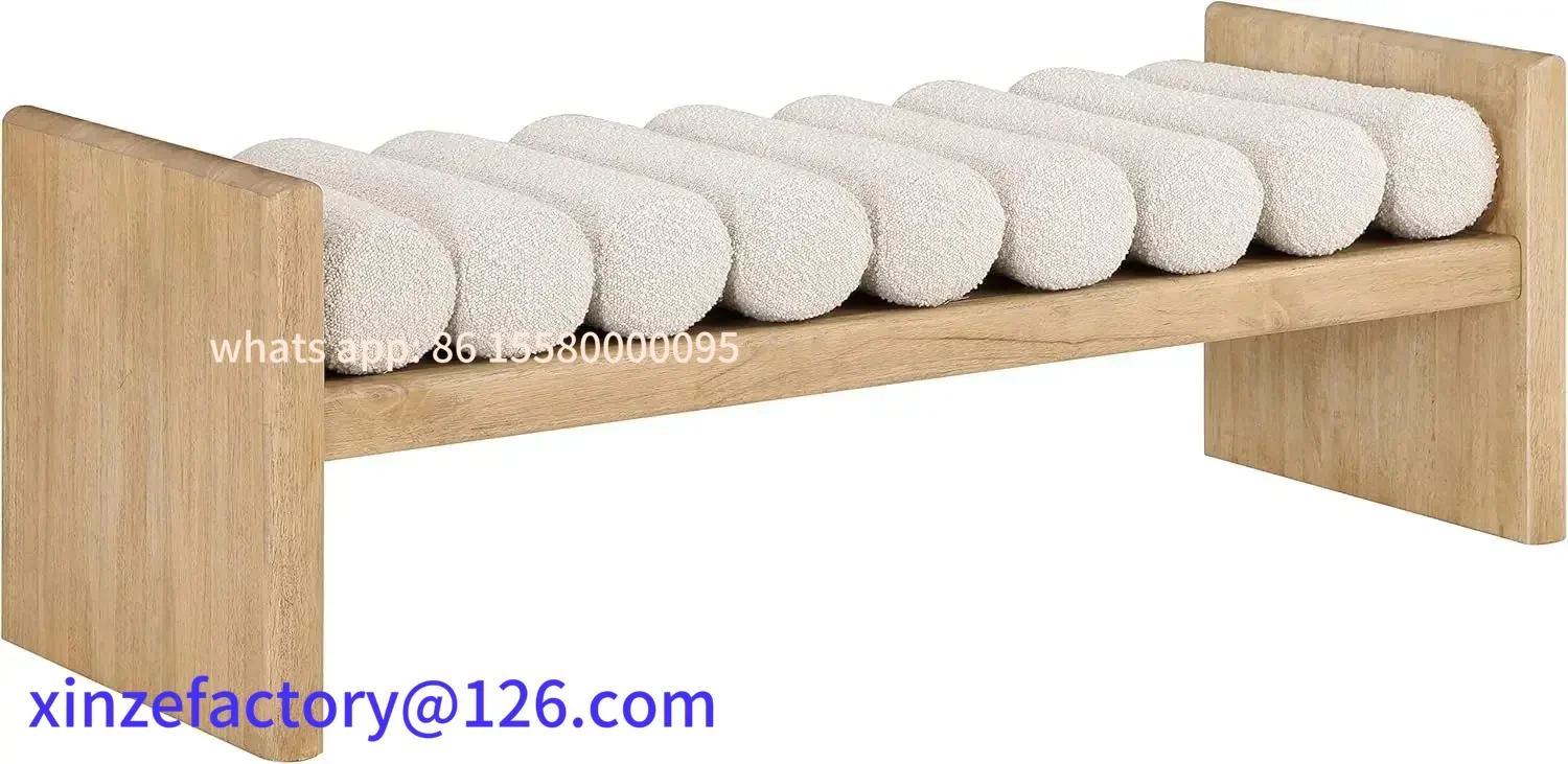 

Customizable 0Collection Modern | Contemporary Bench with Solid Wood Rich Natural Finish