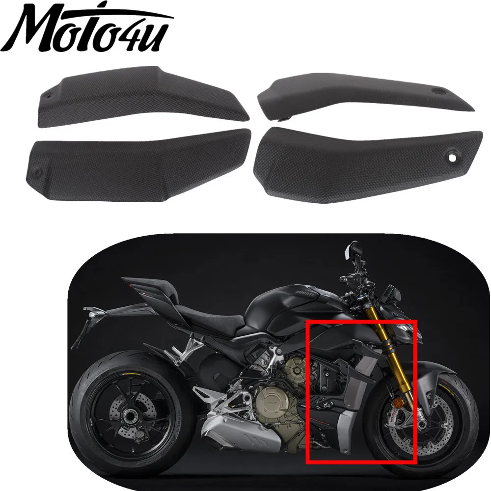 

Carbon Fiber Motorcycle Radiator Side Panels For Ducati Streetfighter V4 V4S 2020 2021 2022