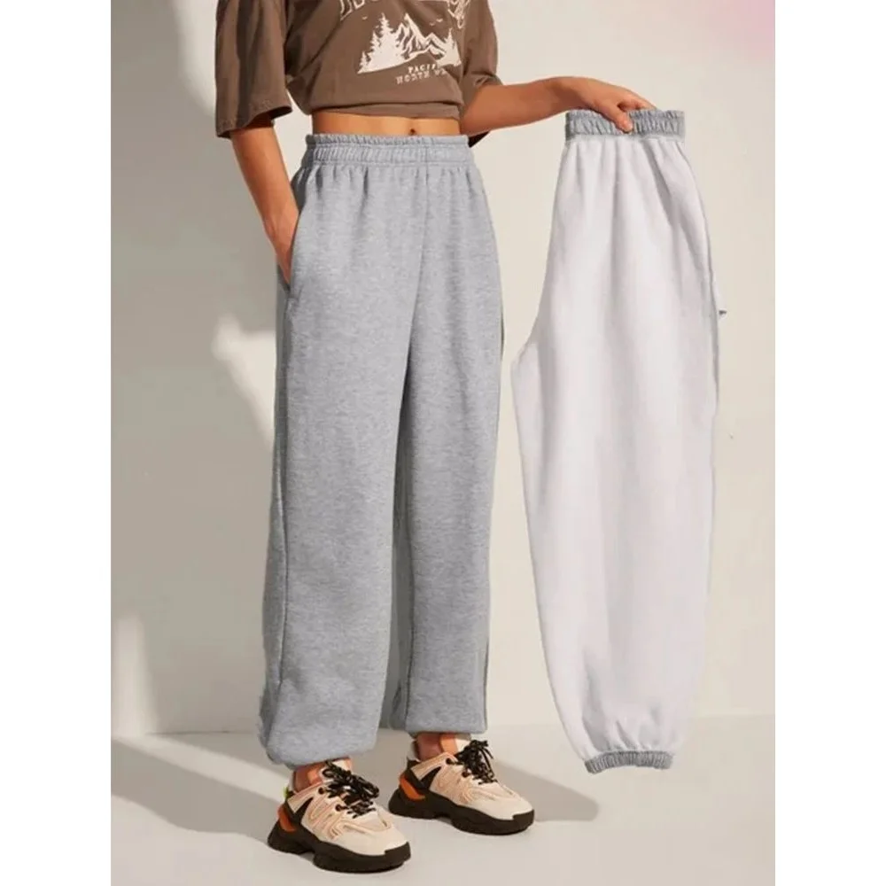 

Женские удобные спортивные штаны с высокой талией, эластичные, мягкие, модные повседневные брюки, коллекция осени 2024, без зарегистрированных брендов