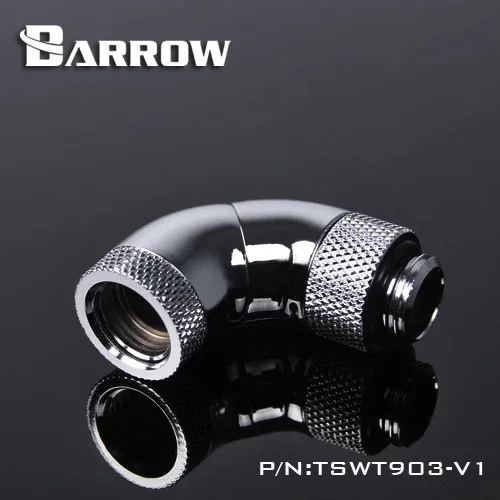 Barrow White Black Silver Three Rotary 90-Degree rotatable IG1 / 4 extender water cooling fittings TSWT903-V1