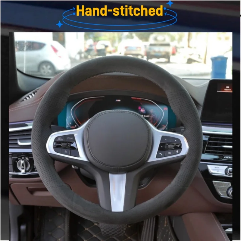 

Customized Hand-stitched Suede Leather Steering Wheel Cover For BMW M Sport G30 G31 G32 G20 G21 G11 G12 G14 G15 G16 X3 G01 X4 G0