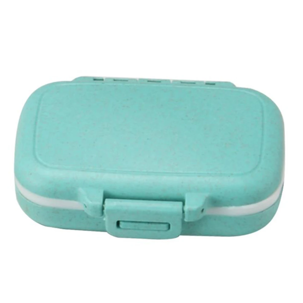 

4 Pcs Mini Portable Pill Box Boxes Medication Storage Green Daily Case Container