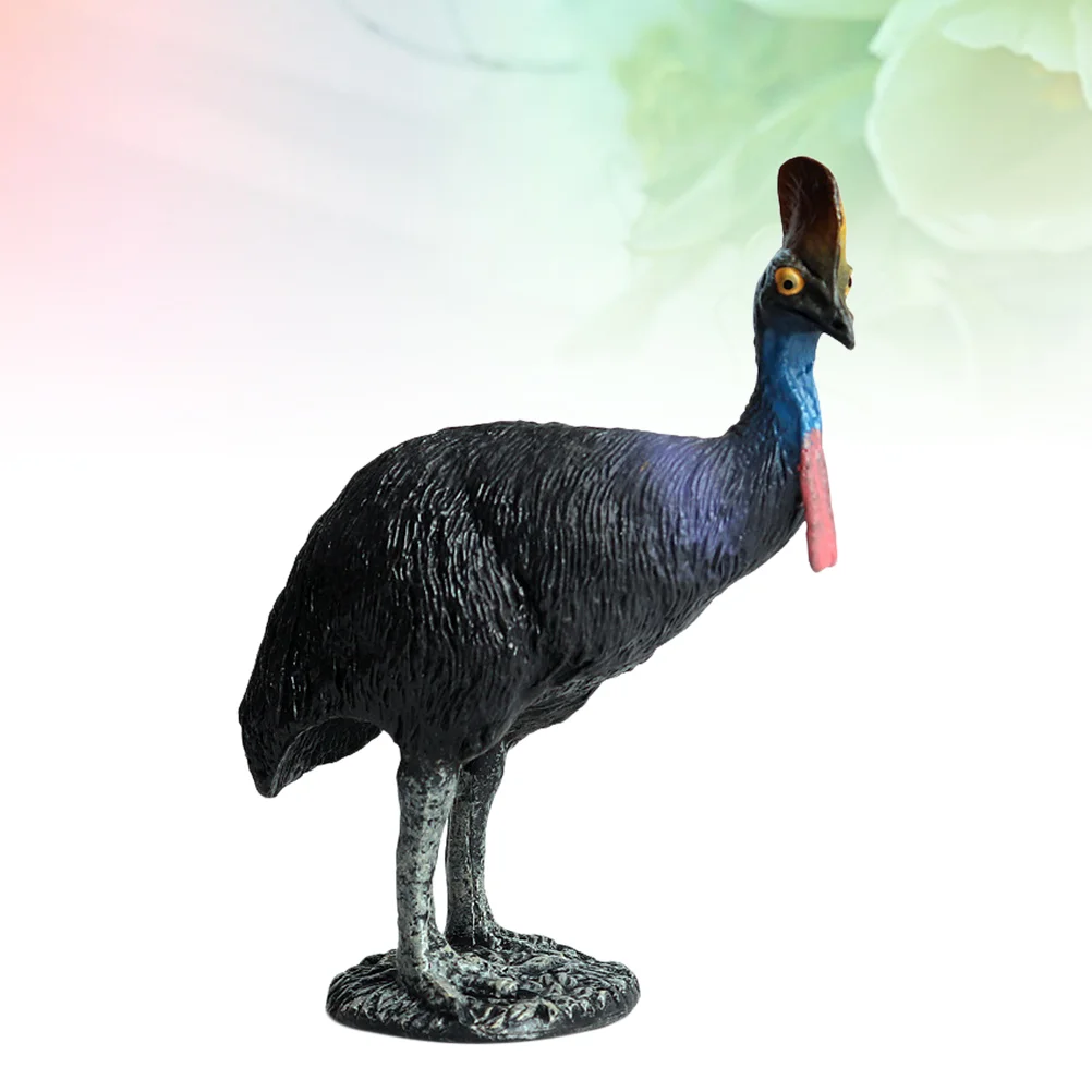 1PC Simulation Cassowary Model Wild Animal Ornament Decorative Craft Room Arrangement for Home Hotel