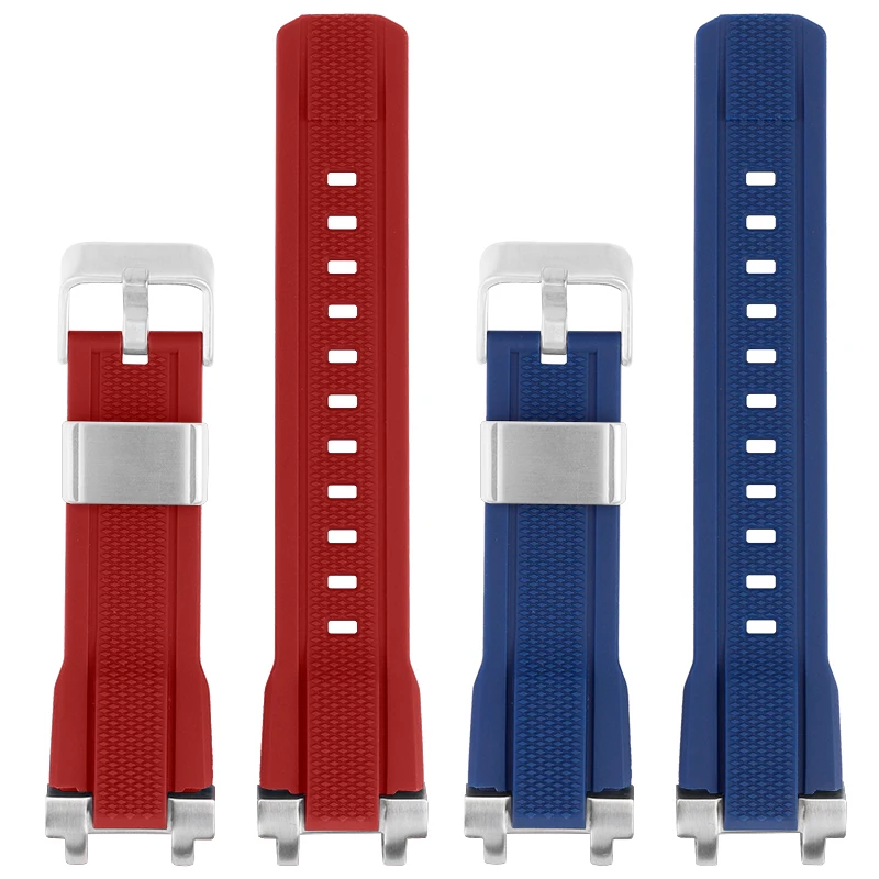 لساعة كاسيو جي شوك MTG-B1000 G1000 حزام ساعة مطاطي الصلب المعادن رابط سيليكون الرجال حزام الساعات اكسسوارات الأزرق الأحمر