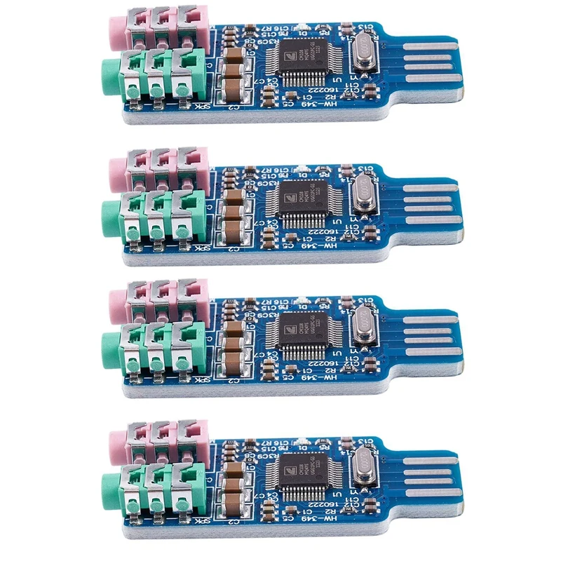 

4-кратный Бесплатный драйвер USB звуковая карта CM108 USB звуковая карта чип синий