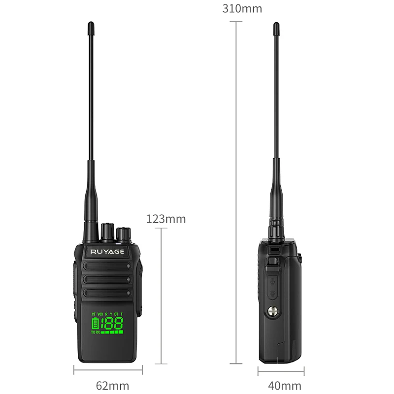 Ruyage T40 VHF Marine Walkie Talkie Waterproof Profesional Long Range Amateur Radio Station IP67 For Fishing Kayak Two-Way Radio