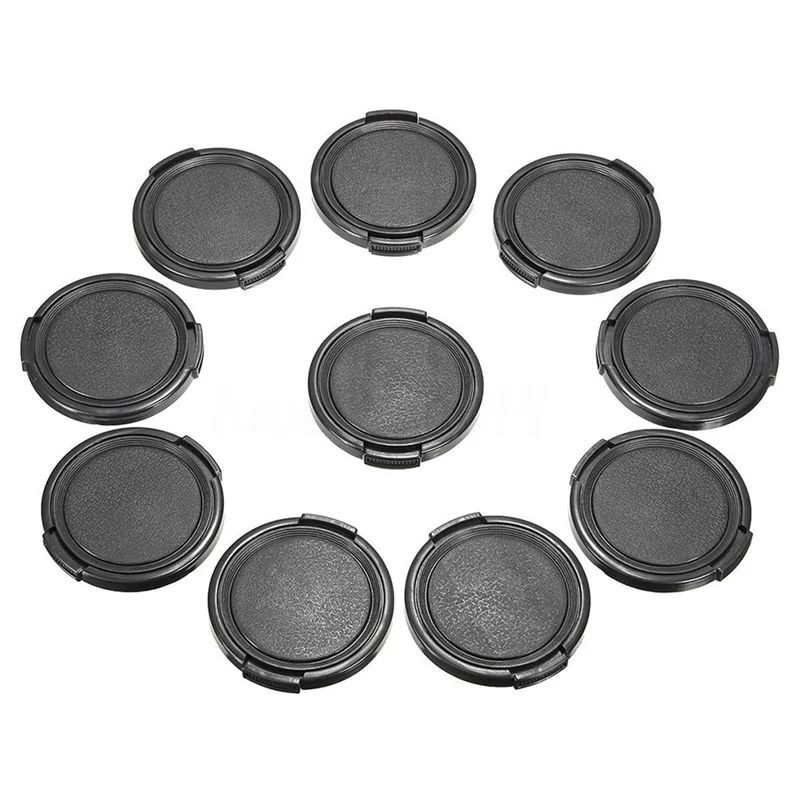 【Sleek Design】Univeral 60Pcs 49Mm Center Pinch Front Lens Cap For Canon Nikon DSLR Camera