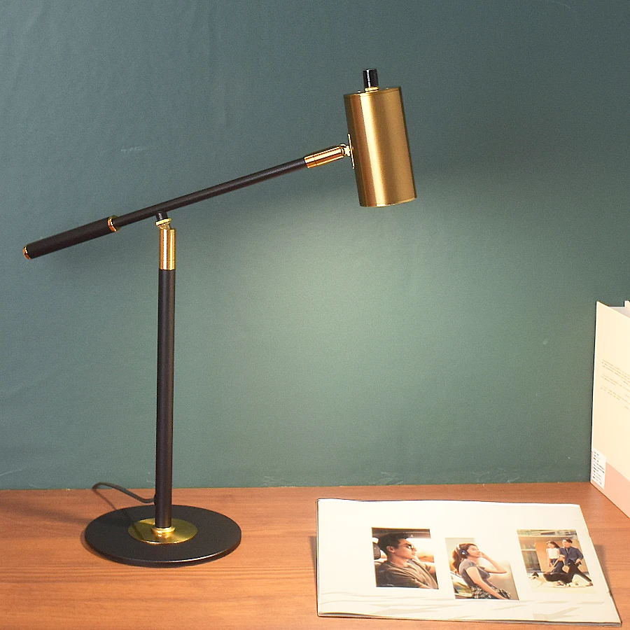 

Nordic office study designer American desk business computer desk light luxury creative work special long arm desk lamp