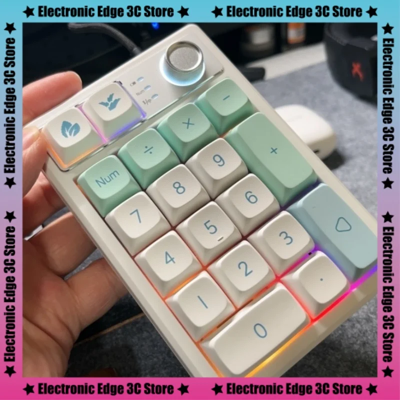 Teclado Digital Mecânico sem Fio Botão Multimídia Conexão Bluetooth Laptop Usb 19 Key 2.4g Três Modos Keycool-k19