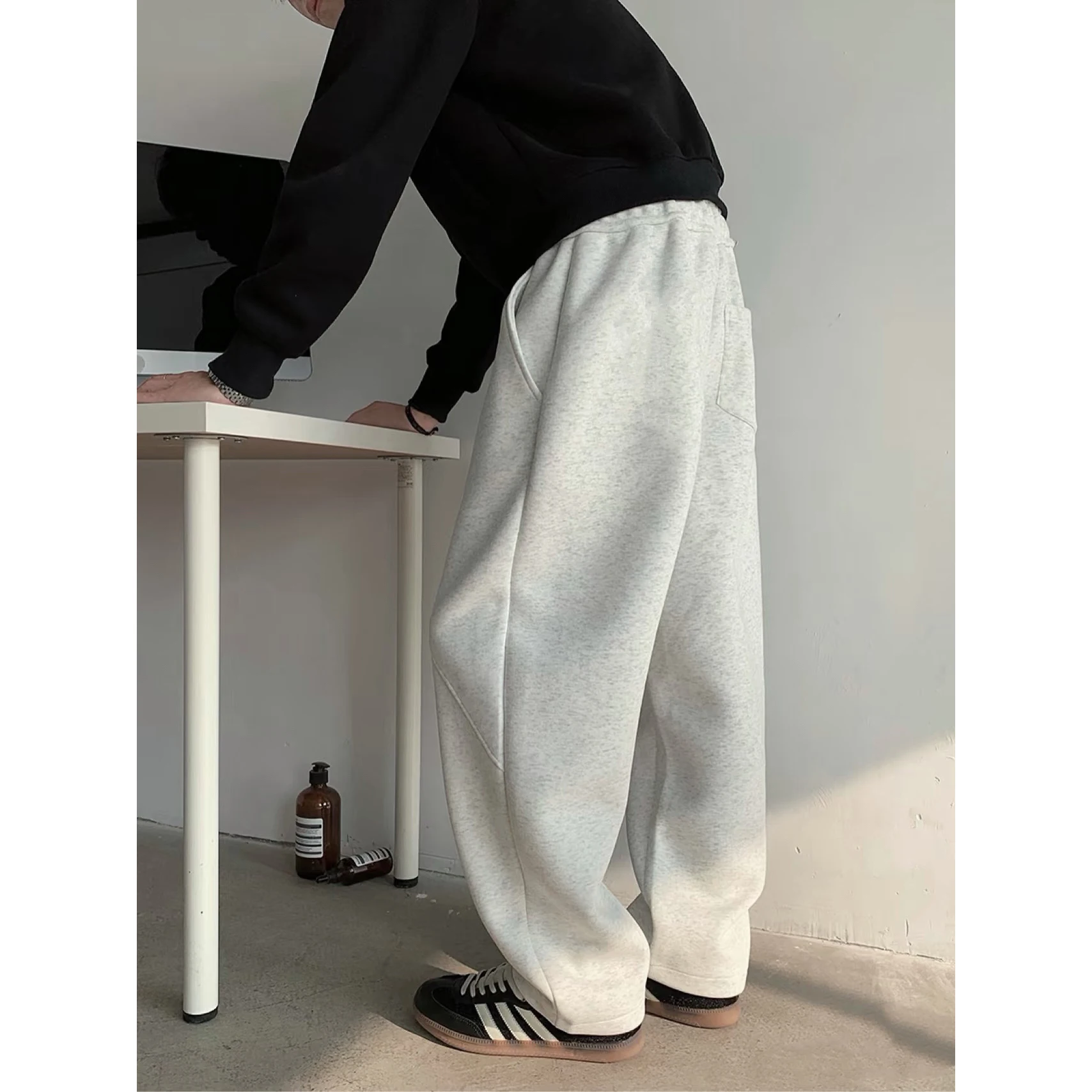 

Брюки Cleanfit American Sle Casual Drapey Air Layer Splicing Trousers Knife, свободного кроя, прямые, из дышащей ткани