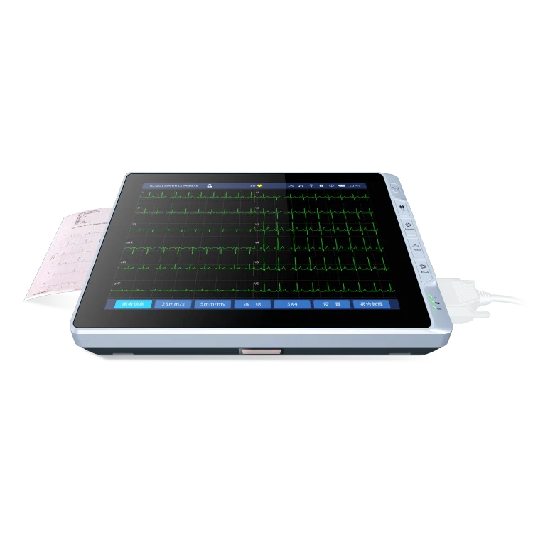 Portable Price EKG Monitor Clinical Analytical Instrument Three-pronged Leads 12 Channel ECG Electrocardiogram Machine