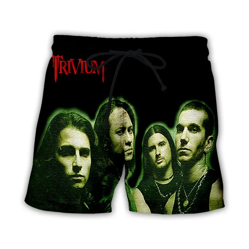 CAVVING 3D Printed Trivium Band Summer Beach Shorts Streetwear Quick Dry Casual Shorts Sweat Shorts for Women/men H03