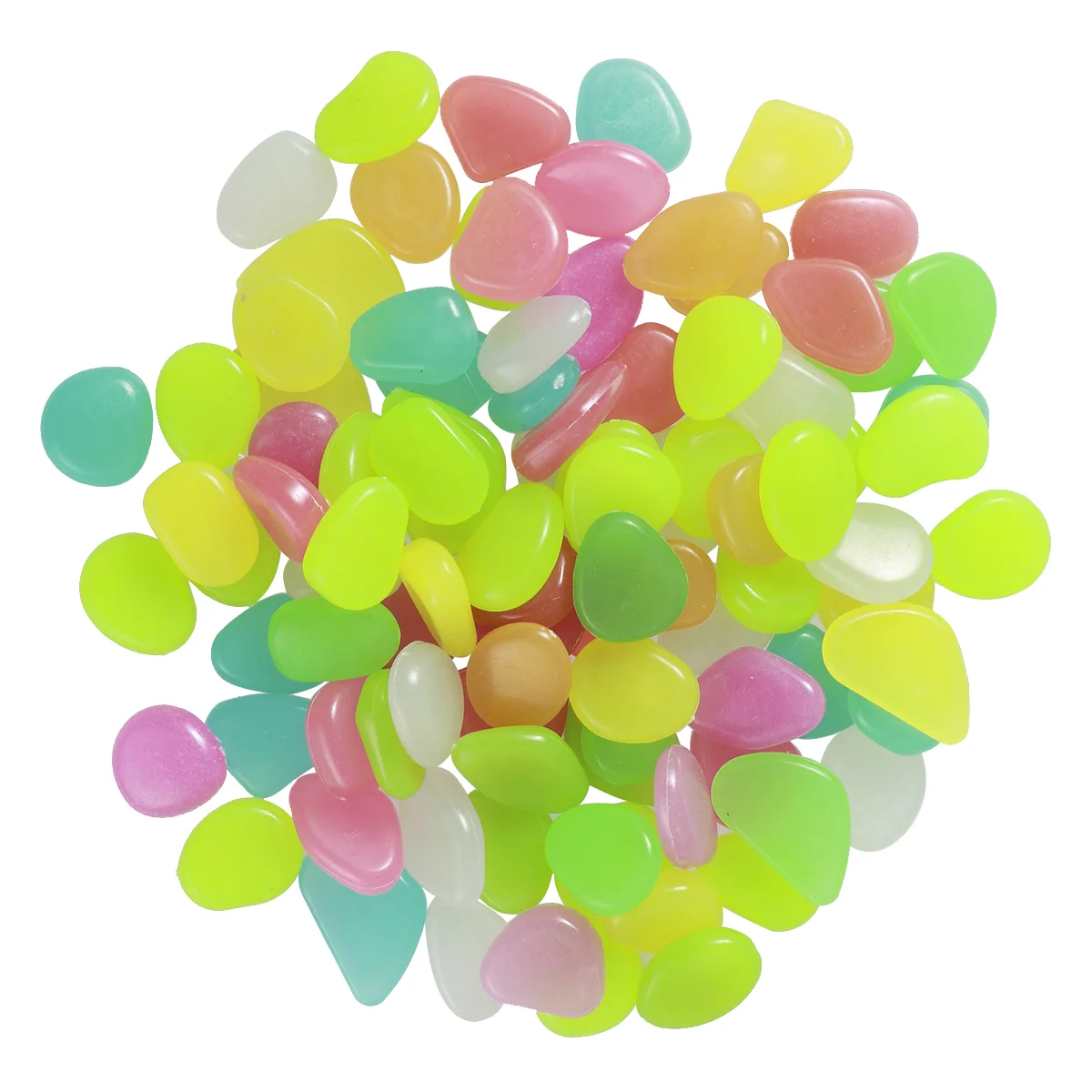 

100 Pcs Rock Decoration Light Green Aquarium Gravel Fish Pebble Stones for Tank