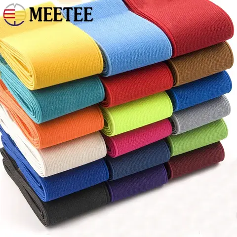 3/5M 25/30/40/50mm Flat Elastic Band for Sewing Pants Waistband Rubber Cord Tape Stretch Webbing Bands DIY Clothes Accessories