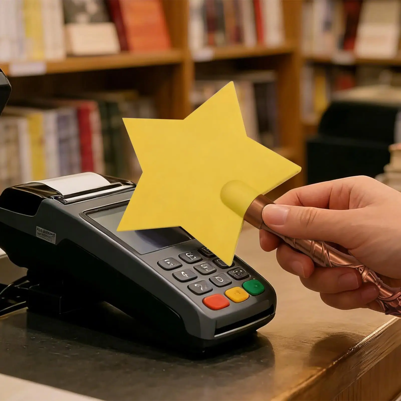 

Card Holder Wand Contactless Star Design Rod 3D Printing Contactless Payment Card Wand for Men Kids Friend Family Shopping